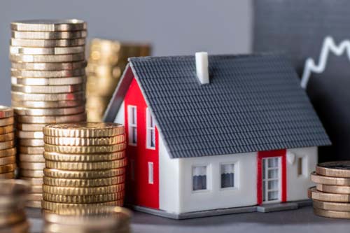 House replica with money