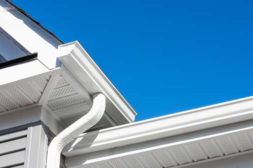 Closeup of a gutter.